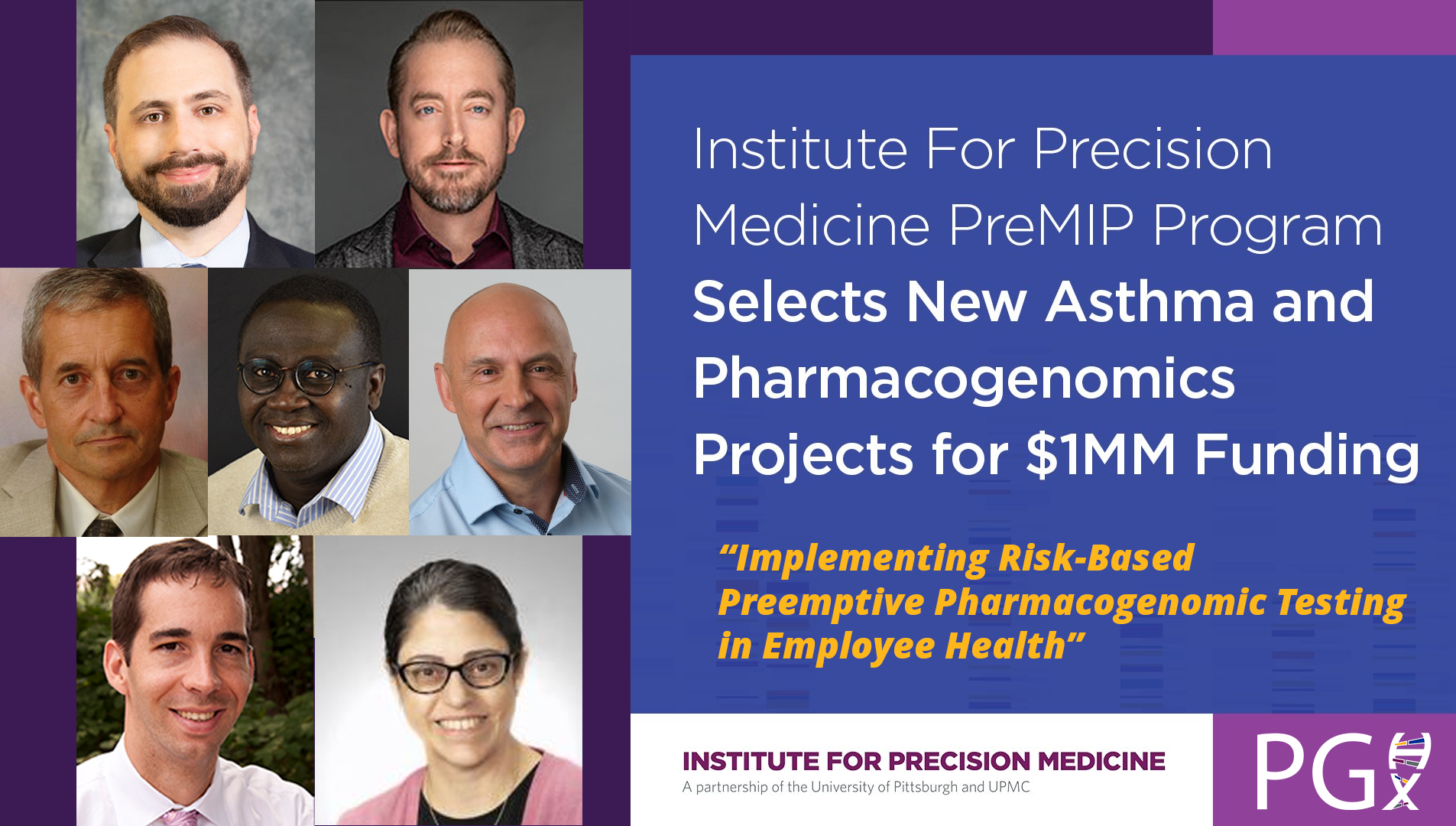 poster for PreMIP funding announcement with associated profile photos